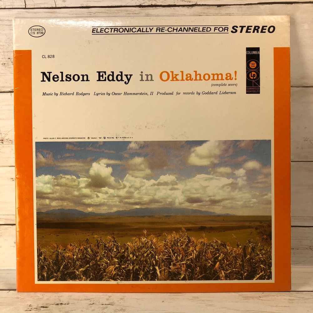Nelson Eddy in Oklahoma! Vinyl LP Columbia CS 8739 360 Sound Stereo Broadway